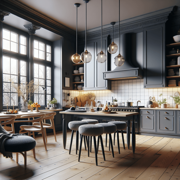 anthrazitfarbene Boho Style Küche-Dresden