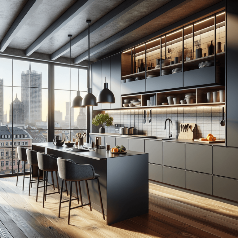 anthrazitfarbene Modulare Küche-Dresden