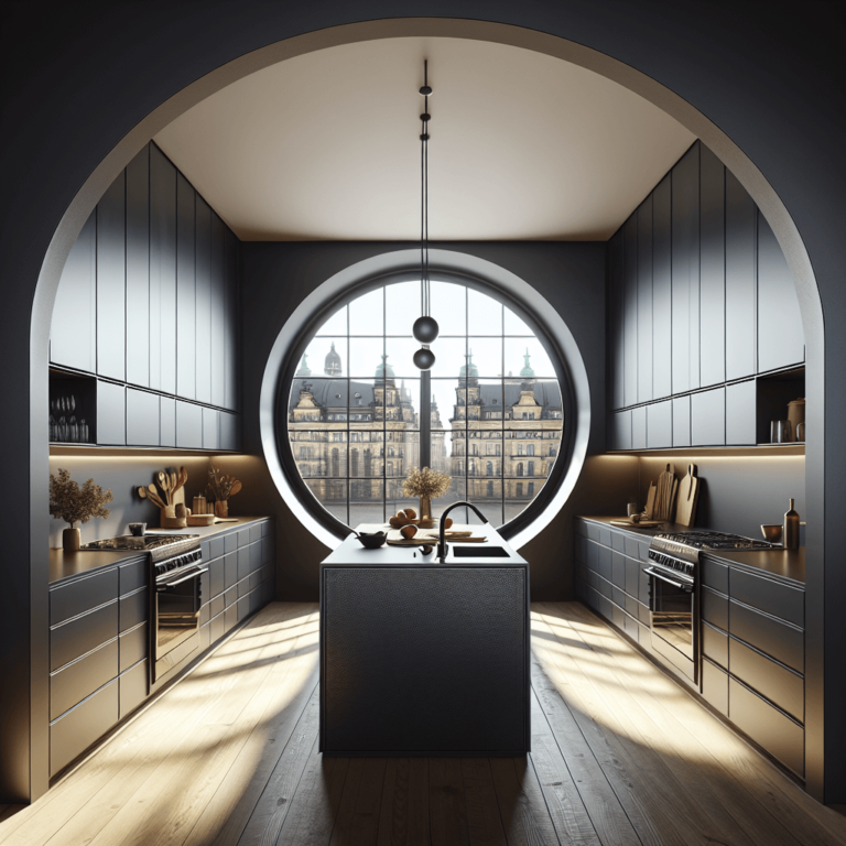 anthrazitfarbene Rondell Küche-Dresden