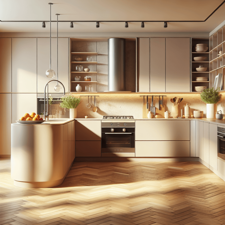 beige Industrielle Küche-Dresden