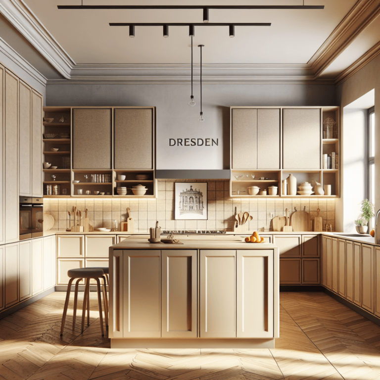 beige Küche im asiatischen Stil-Dresden