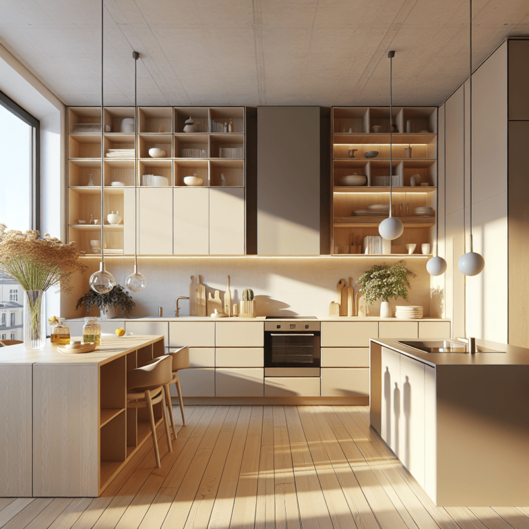 beige Minimalismus Küche-Dresden