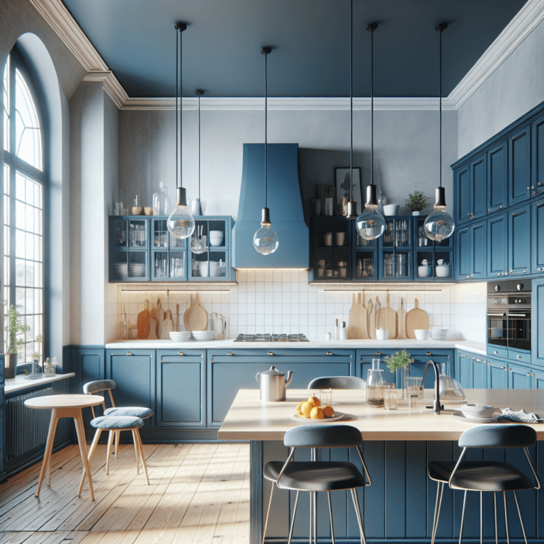 blaue Amerikanische Küche-Dresden