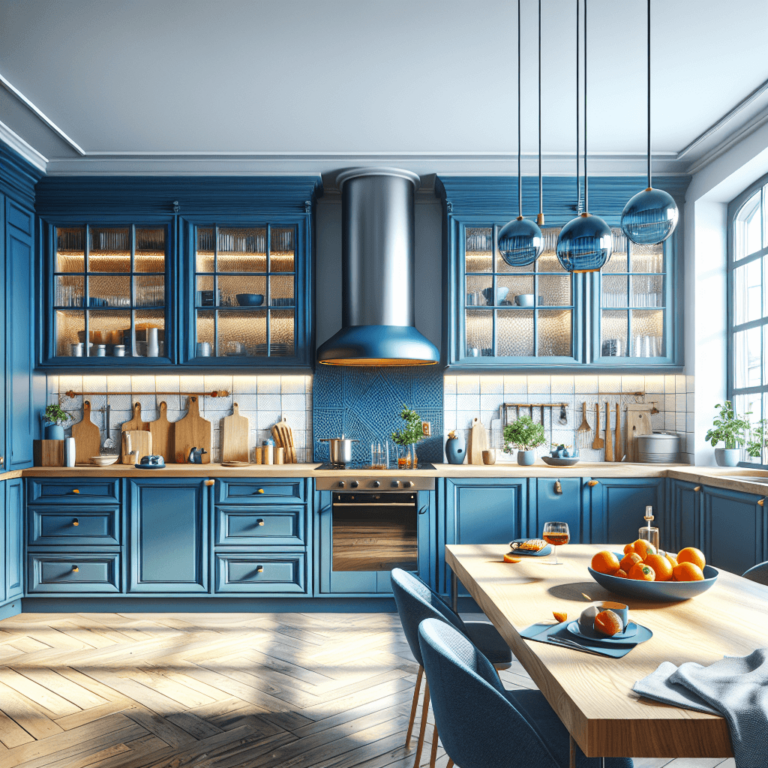 blaue Komplett Küche-Dresden