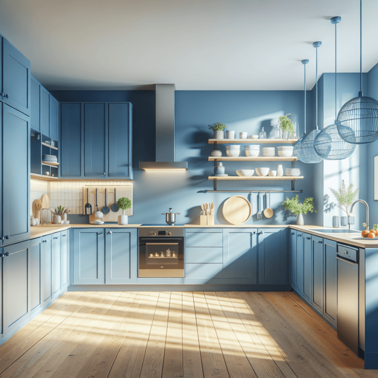 blaue Singleküche-Dresden