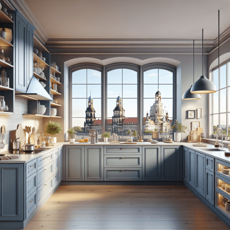 blaugraue Komplett Küche-Dresden