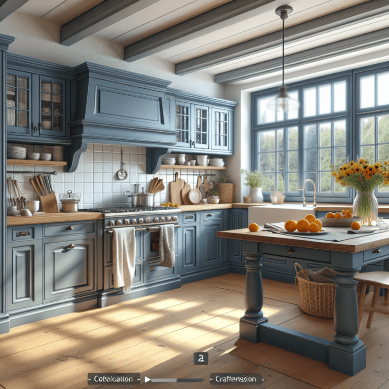 blaugraue Landhausküche-Dresden