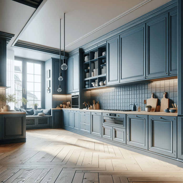 blaugraue Modulare Küche-Dresden