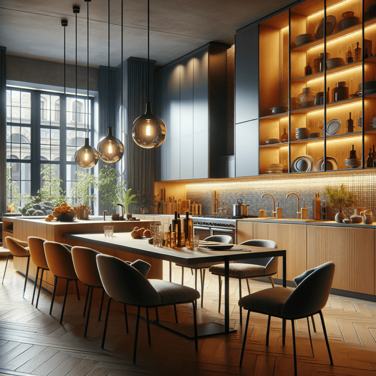 blaugraue Rondell Küche-Dresden