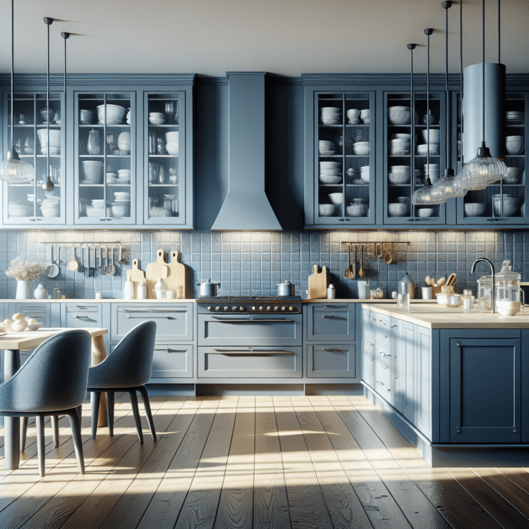 blaugraue mehrzeilige Küche-Dresden