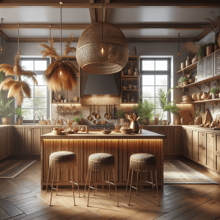 braune Boho Style Küche-Dresden