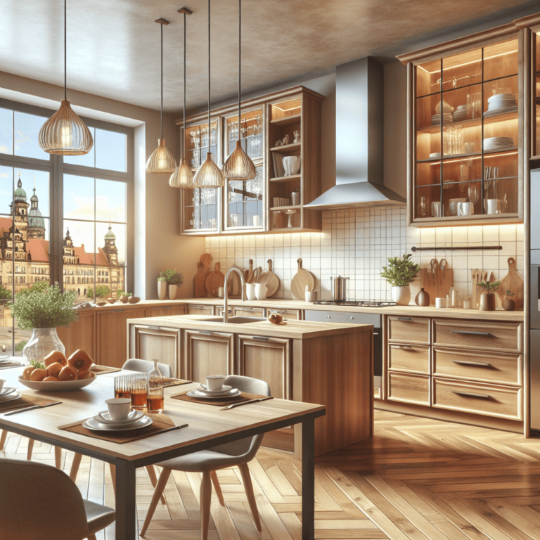 braune Design Küche-Dresden