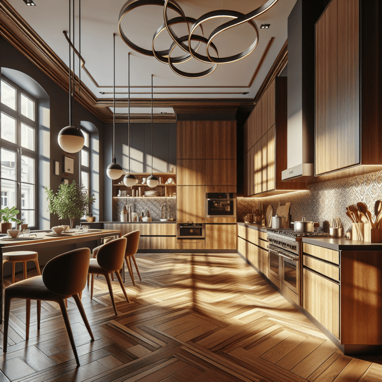 braune Freistehende Küche-Dresden