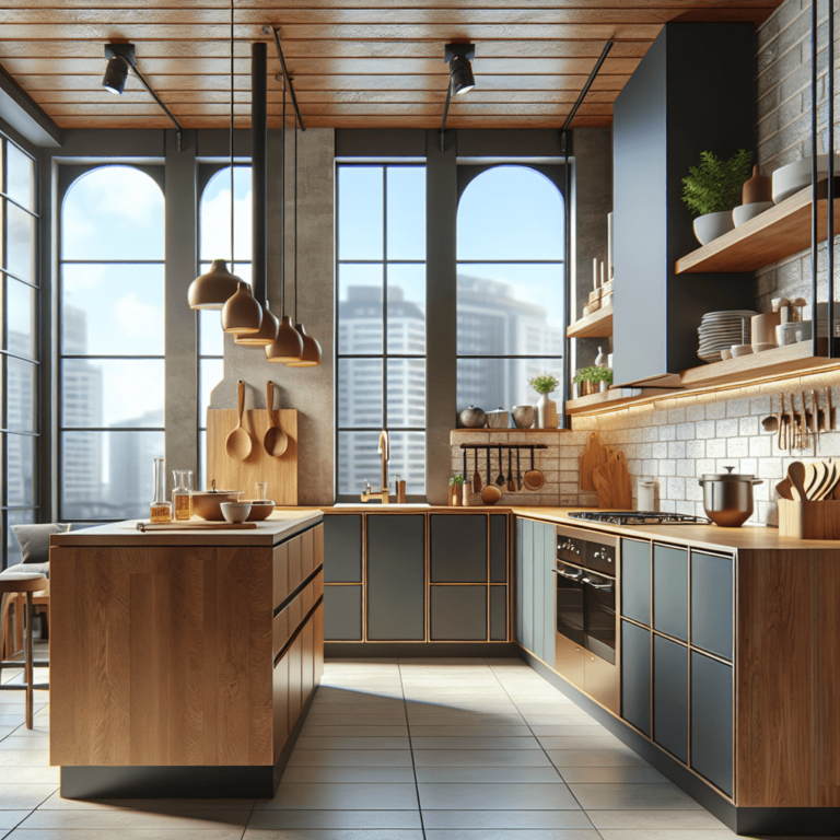 braune Küche im Loftstil-Dresden