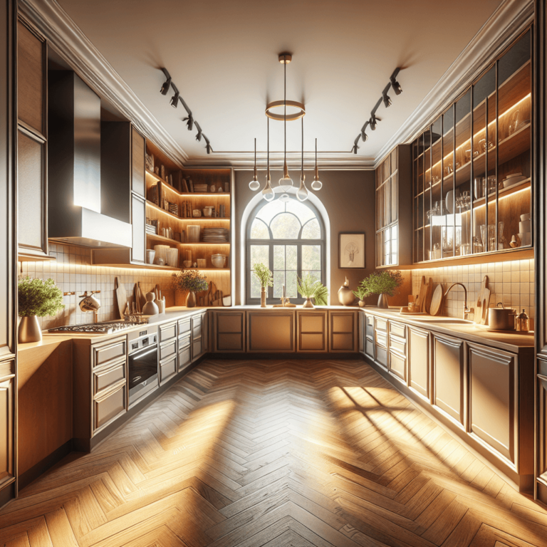 braune Küche in U-Form-Dresden