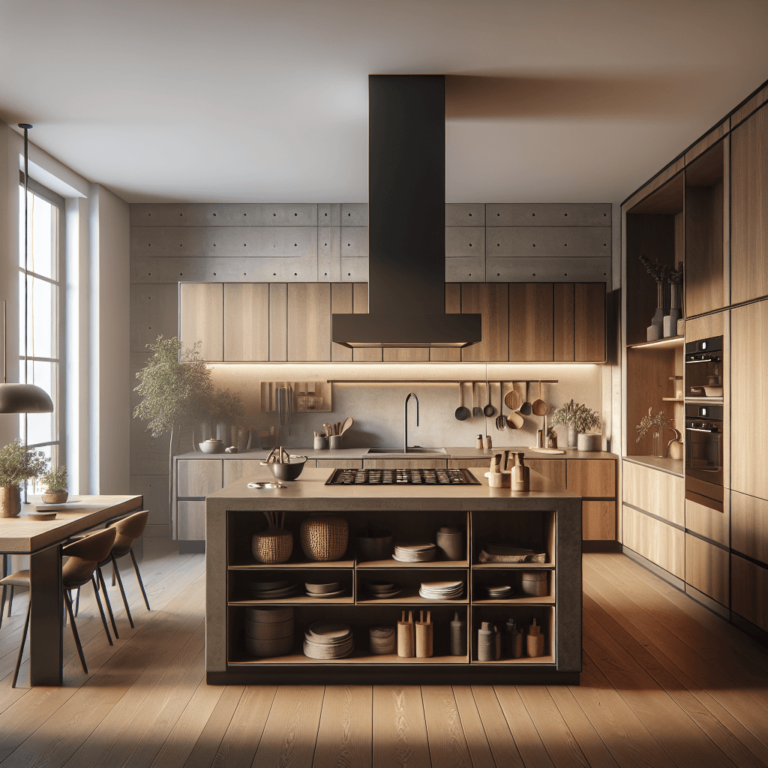 braune Minimalismus Küche-Dresden