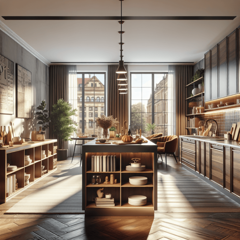 braune mehrzeilige Küche-Dresden