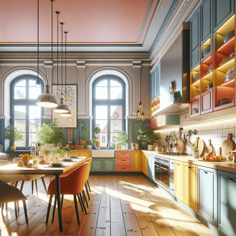 bunte Design Küche-Dresden