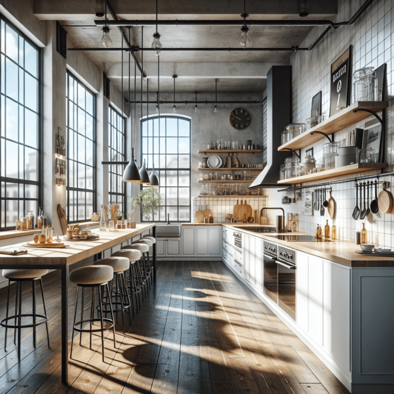 bunte Küche im Loftstil-Dresden