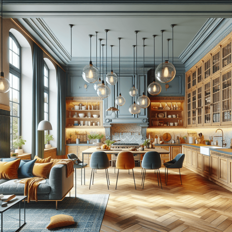 bunte Küche in L-Form-Dresden