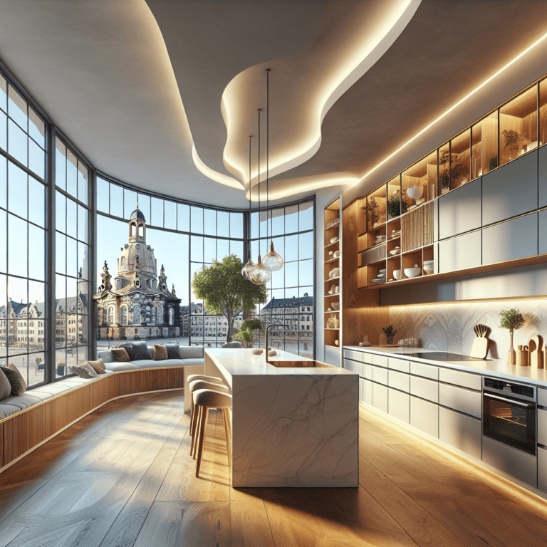 bunte Küche in U-Form-Dresden