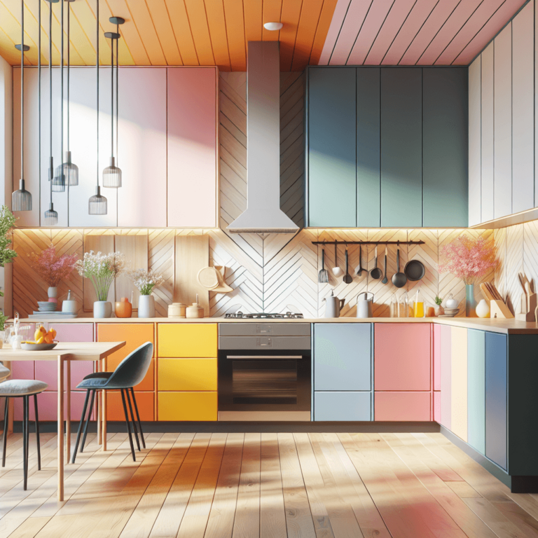 bunte Minimalismus Küche-Dresden