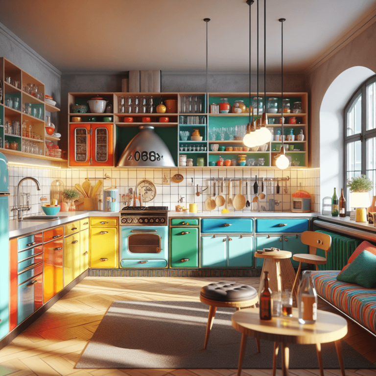bunte Retro Küche-Dresden