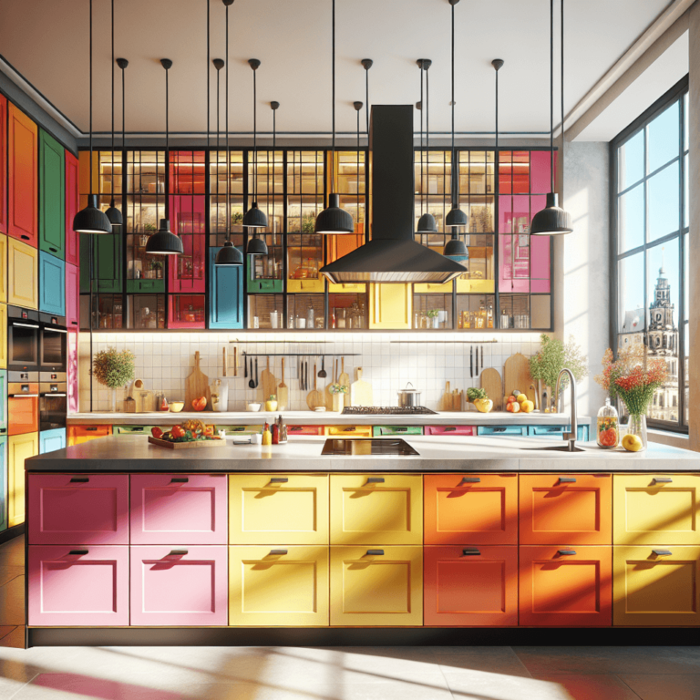 bunte mehrzeilige Küche-Dresden