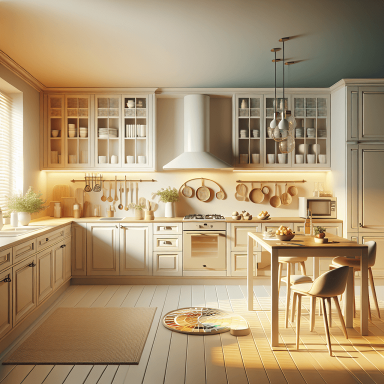 cremefarbene Freistehende Küche-Dresden