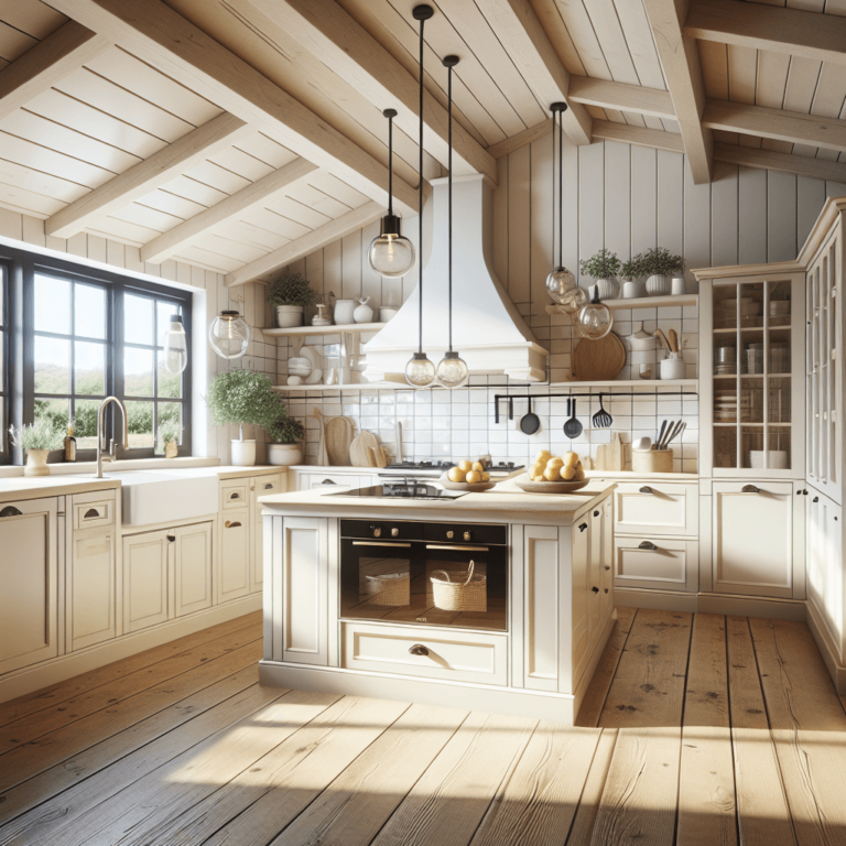 cremefarbene Küche im Bauernhausstil-Dresden