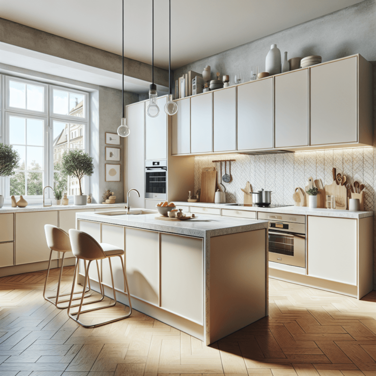 cremefarbene Singleküche-Dresden