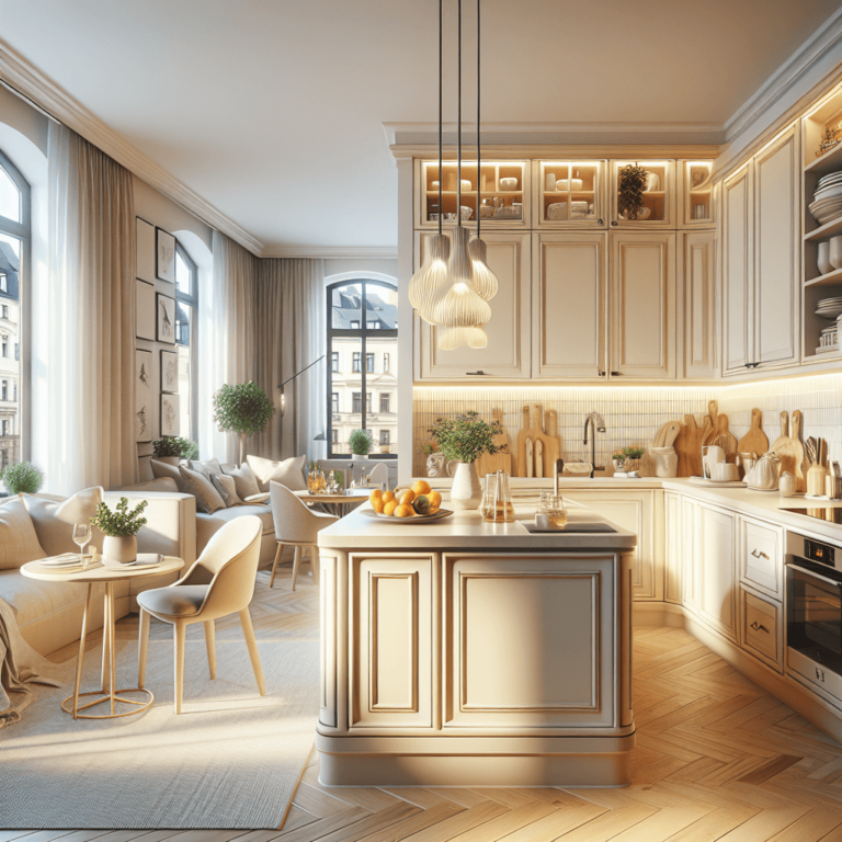 cremefarbene mehrzeilige Küche-Dresden