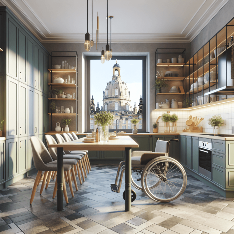 grüne Barrierefreie Küche-Dresden