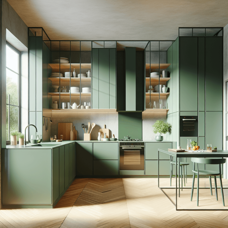 grüne Einbauküche-Dresden
