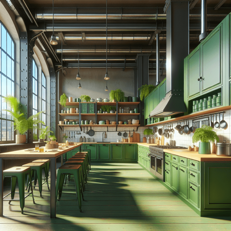 grüne Industrielle Küche-Dresden