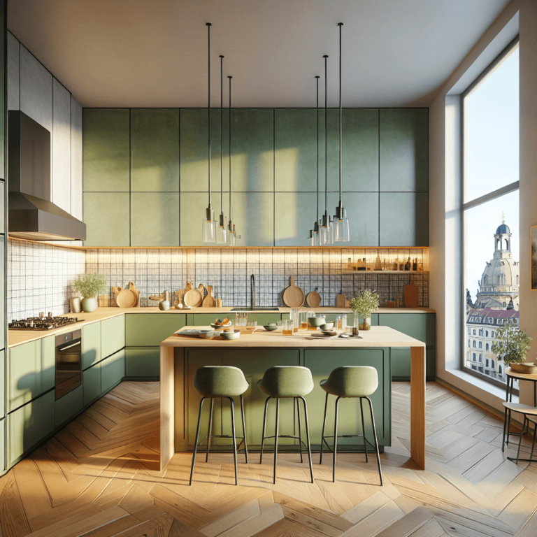 grüne Minimalismus Küche-Dresden