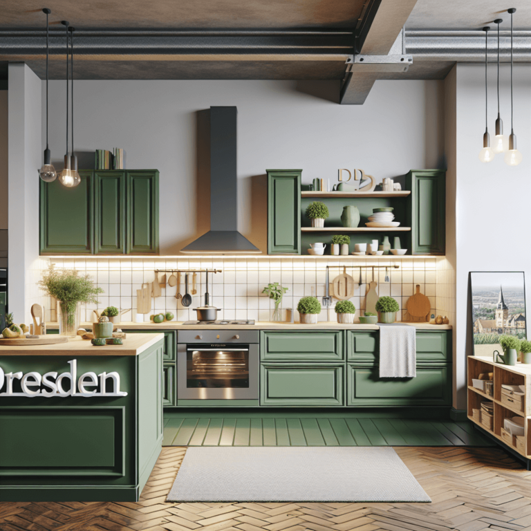 grüne Modulare Küche-Dresden