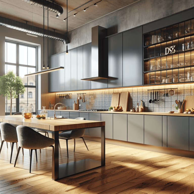 hochglanz einzeilige Küche-Dresden