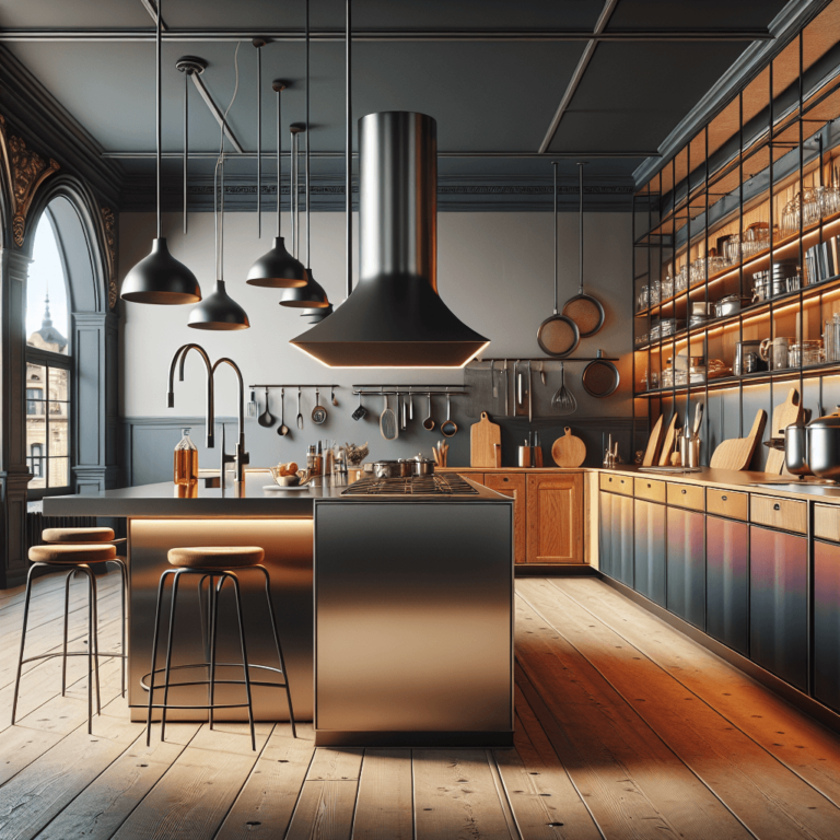 matte Küche mit Stahlakzenten-Dresden