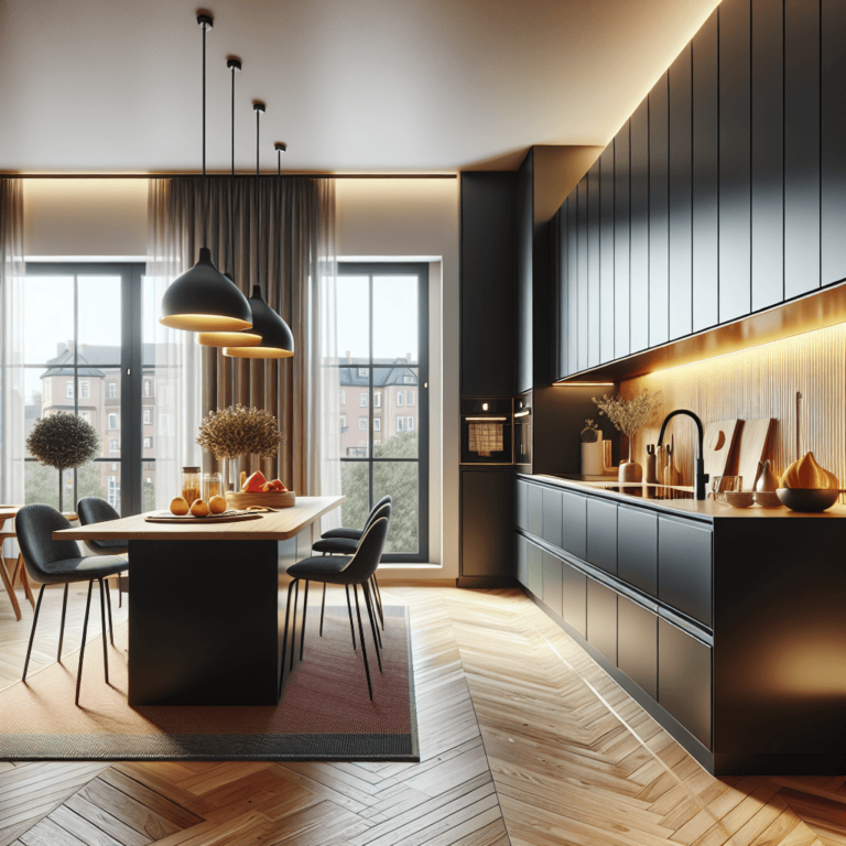 schwarze Anrichte Küche-Dresden