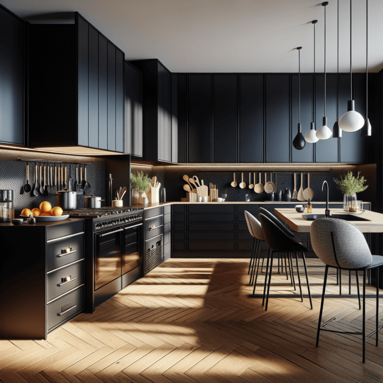 schwarze Barrierefreie Küche-Dresden