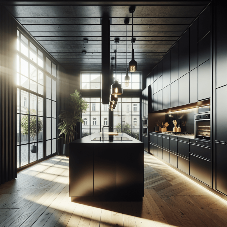 schwarze Design Küche-Dresden