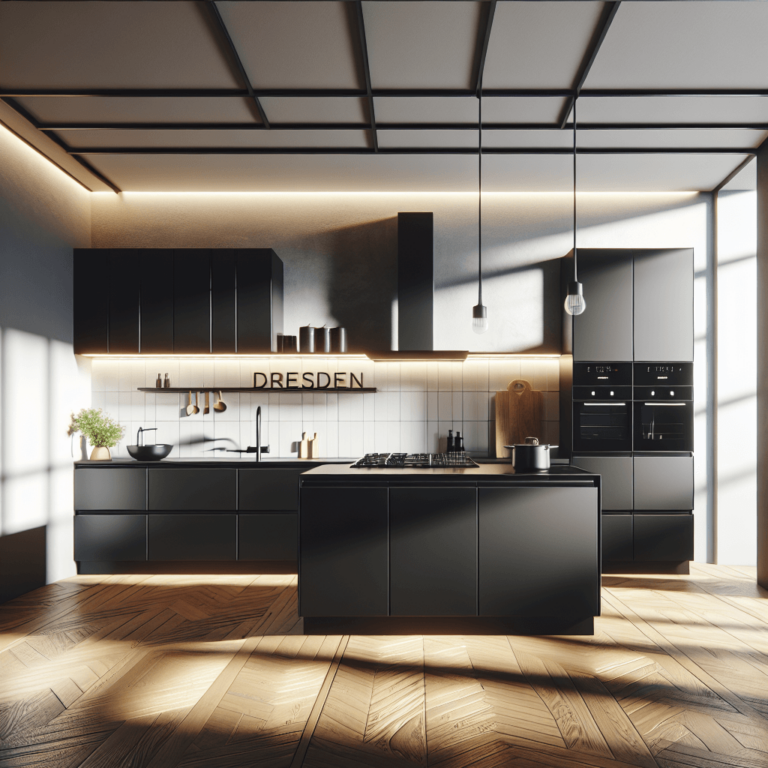 schwarze Minimalismus Küche-Dresden