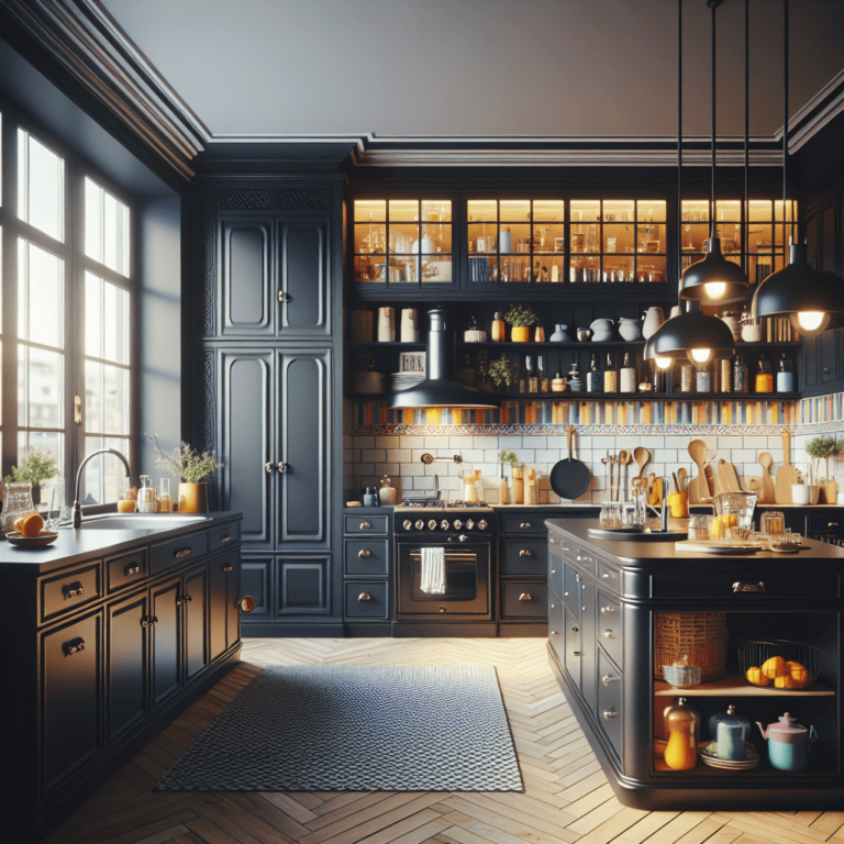 schwarze Retro Küche-Dresden