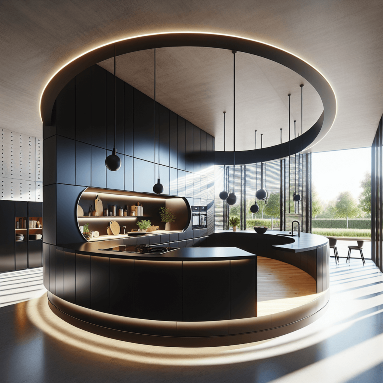 schwarze Rondell Küche-Dresden