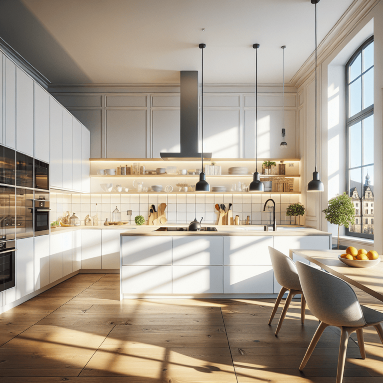 weiße Design Küche-Dresden