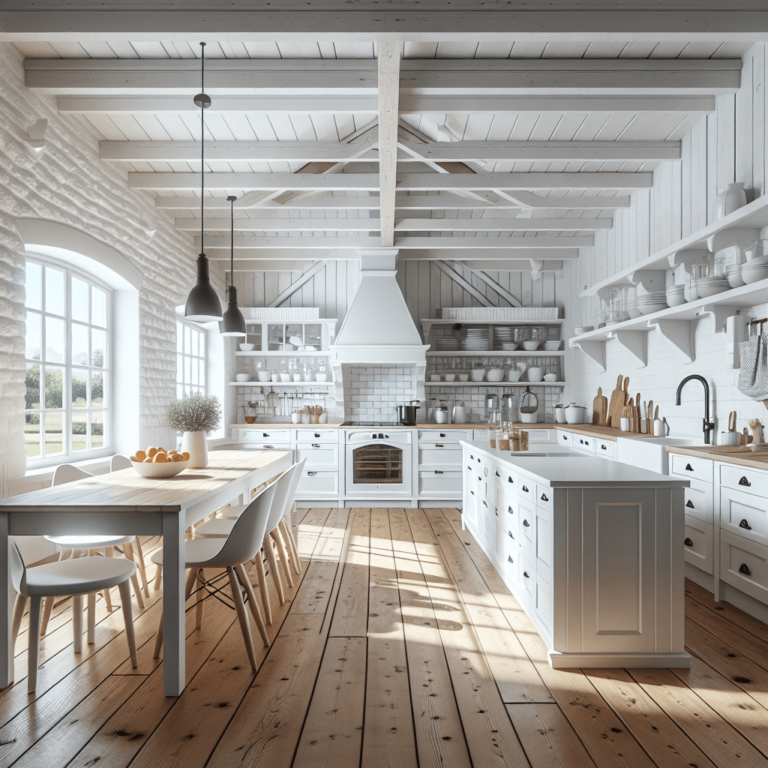 weiße Küche im Bauernhausstil-Dresden