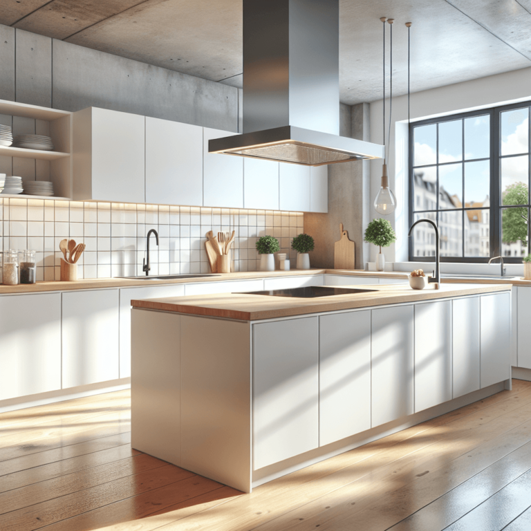 weiße Küche in U-Form-Dresden