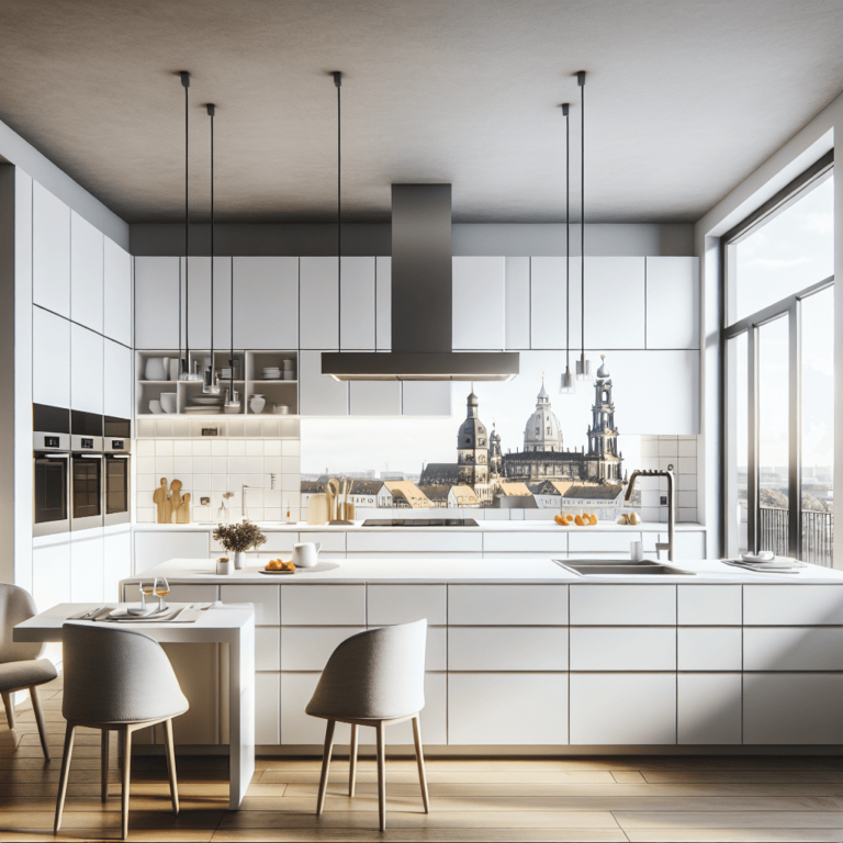 weiße Modulare Küche-Dresden