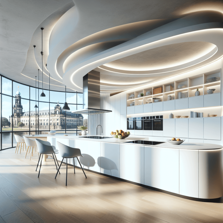 weiße Rondell Küche-Dresden